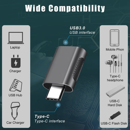 2 PCS SBT-158 USB-C / Type-C Male to USB 3.0 Female Zinc Alloy Adapter(Silver) - Converter & Adapter by buy2fix | Online Shopping UK | buy2fix