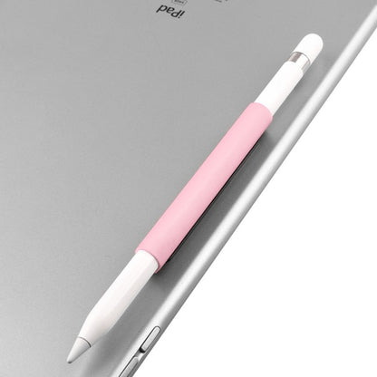 Magnetic Sleeve Silicone Holder Grip Set for Apple Pencil (Pink) - Pencil Accessories by buy2fix | Online Shopping UK | buy2fix