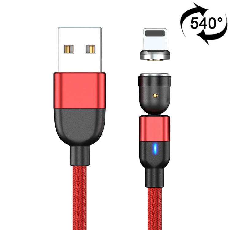 2m 3A Output USB to 8 Pin 540 Degree Rotating Magnetic Data Sync Charging Cable(Red) - Charging Cable & Head by buy2fix | Online Shopping UK | buy2fix