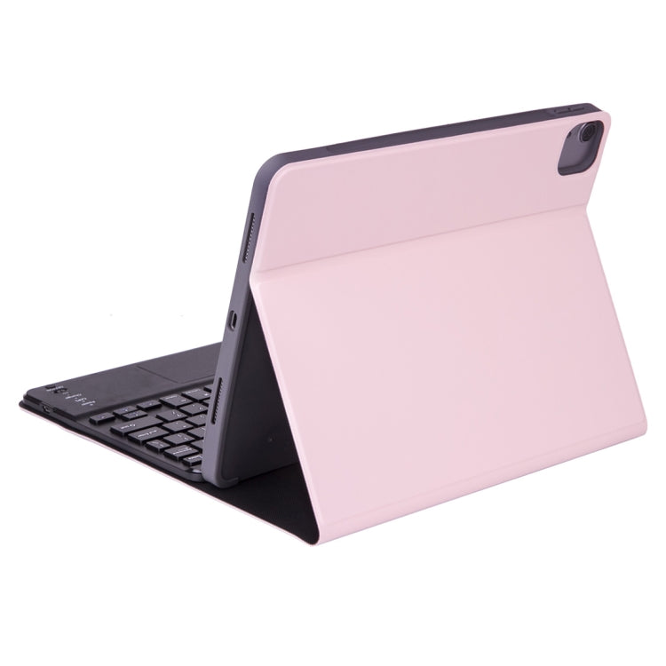 X-11BC Skin Plain Texture Detachable Bluetooth Keyboard Tablet Case for iPad Pro 11 inch 2020 / 2018, with Touchpad & Pen Slot(Pink) - For iPad Pro by buy2fix | Online Shopping UK | buy2fix