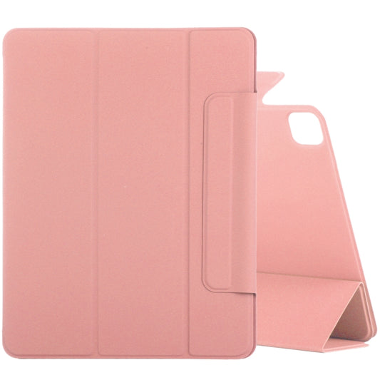 For iPad Air 13 2024 / Pro 12.9 2020 Double-sided Magnetic Flip PU Leather Tablet Case With Holder & Sleep / Wake-up Function(Pink) - iPad Pro 12.9 (2020) Cases by buy2fix | Online Shopping UK | buy2fix