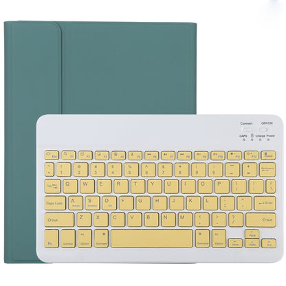 TG11B Detachable Bluetooth Yellow Keyboard + Microfiber Leather Tablet Case for iPad Pro 11 inch (2020), with Pen Slot & Holder (Dark Green) - For iPad Pro by buy2fix | Online Shopping UK | buy2fix