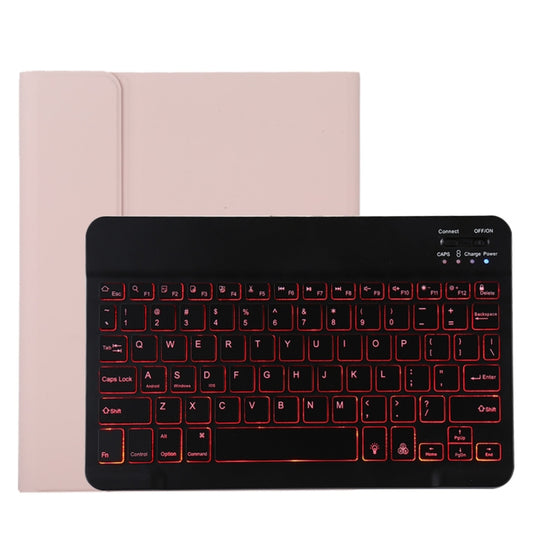 TG11BS Detachable Bluetooth Black Keyboard + Microfiber Leather Tablet Case for iPad Pro 11 inch (2020), with Backlight & Pen Slot & Holder(Pink) - For iPad Pro by buy2fix | Online Shopping UK | buy2fix