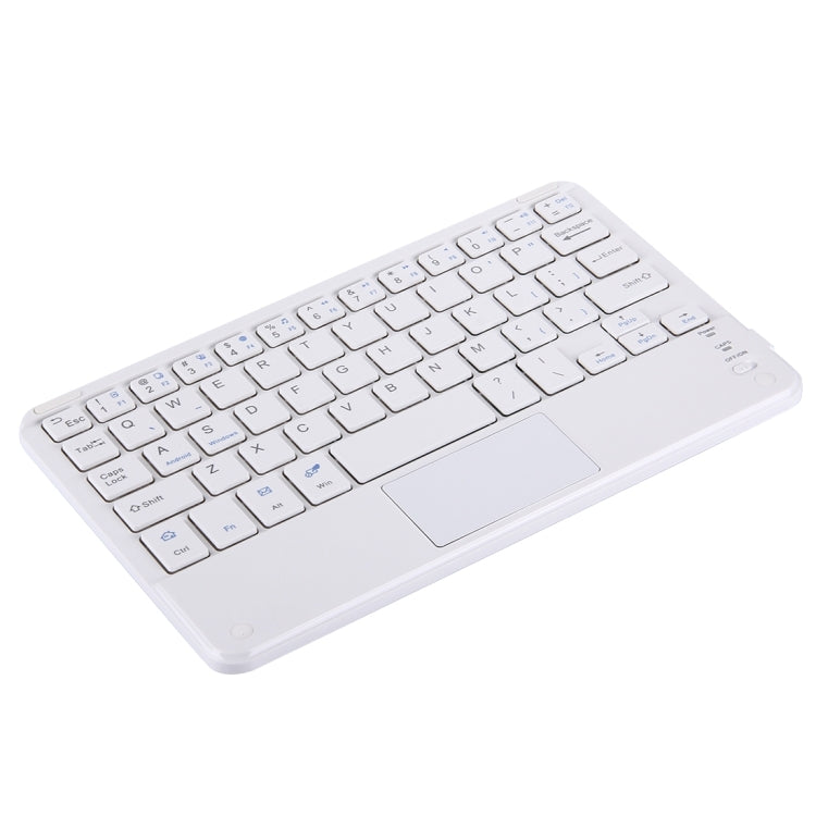 Bluetooth Wireless Keyboard with Touch Panel, Compatible with All Android & Windows 10 inch Tablets with Bluetooth Functions (White) - Universal Keyboard by buy2fix | Online Shopping UK | buy2fix