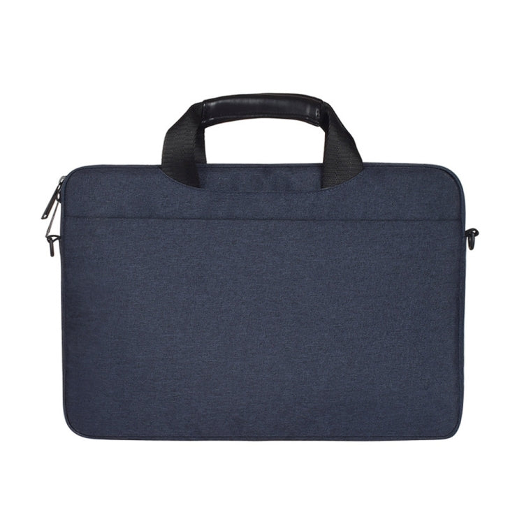 13.3 inch Breathable Wear-resistant Fashion Business Shoulder Handheld Zipper Laptop Bag with Shoulder Strap (Navy Blue) - 13.3 inch by buy2fix | Online Shopping UK | buy2fix