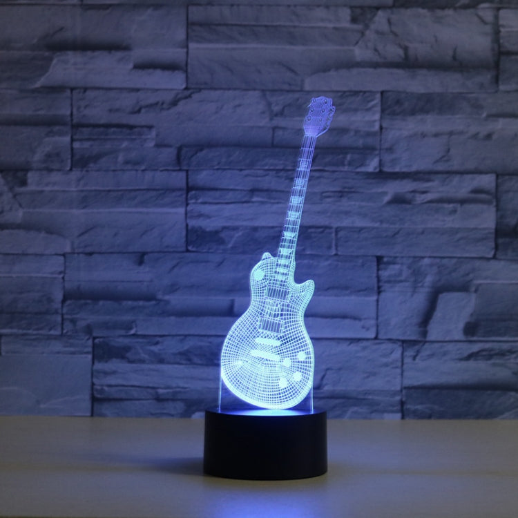 Guitar Shape 3D Colorful LED Vision Light Table Lamp, 16 Colors Remote Control Version - Novelty Lighting by buy2fix | Online Shopping UK | buy2fix