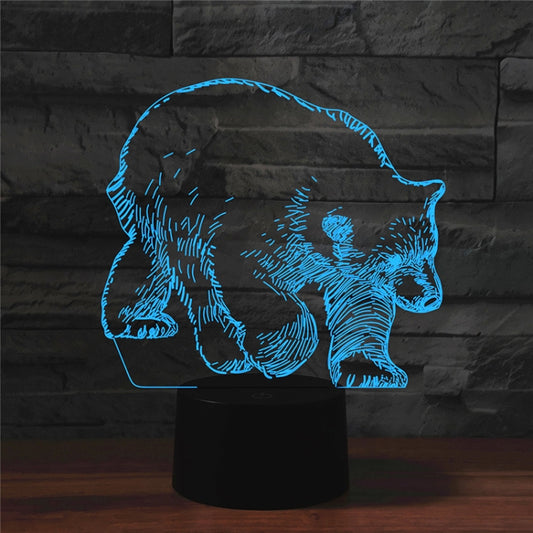 Bear Shape 3D Colorful LED Vision Light Table Lamp, Crack Remote Control Version - Novelty Lighting by buy2fix | Online Shopping UK | buy2fix
