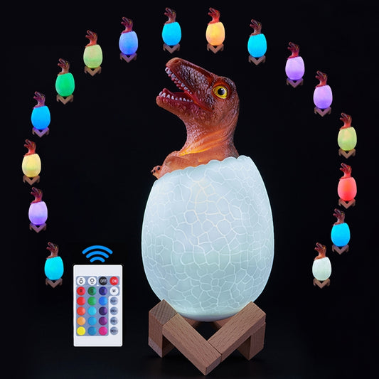 Raptor Shape Creative Touch 3D Decorative Night Light, 16-color Patting Remote Control Version - Night Lights by buy2fix | Online Shopping UK | buy2fix