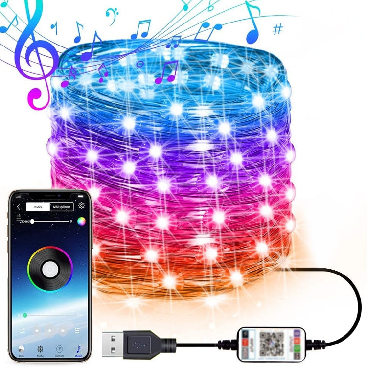 Christmas Decoration RGB Copper Wire String Light Bluetooth Mobile APP Control, Length: 15m 150 LEDs - Bare Board Light by buy2fix | Online Shopping UK | buy2fix