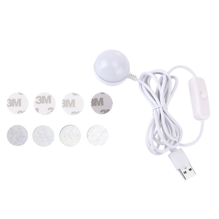 2W USB LED Light Bulb with Magnetic, 5V 140-150Lumens 6LED (Warm White) - USB Light by buy2fix | Online Shopping UK | buy2fix