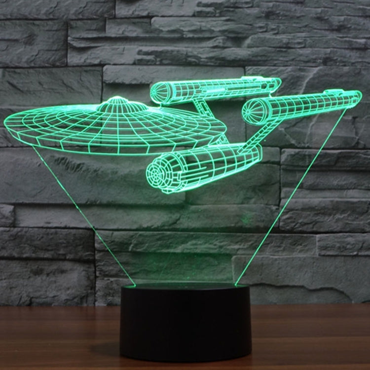 Star Trek Battleship Style 3D Touch Switch Control LED Light , 7 Color Discoloration Creative Visual Stereo Lamp Desk Lamp Night Light - Novelty Lighting by buy2fix | Online Shopping UK | buy2fix