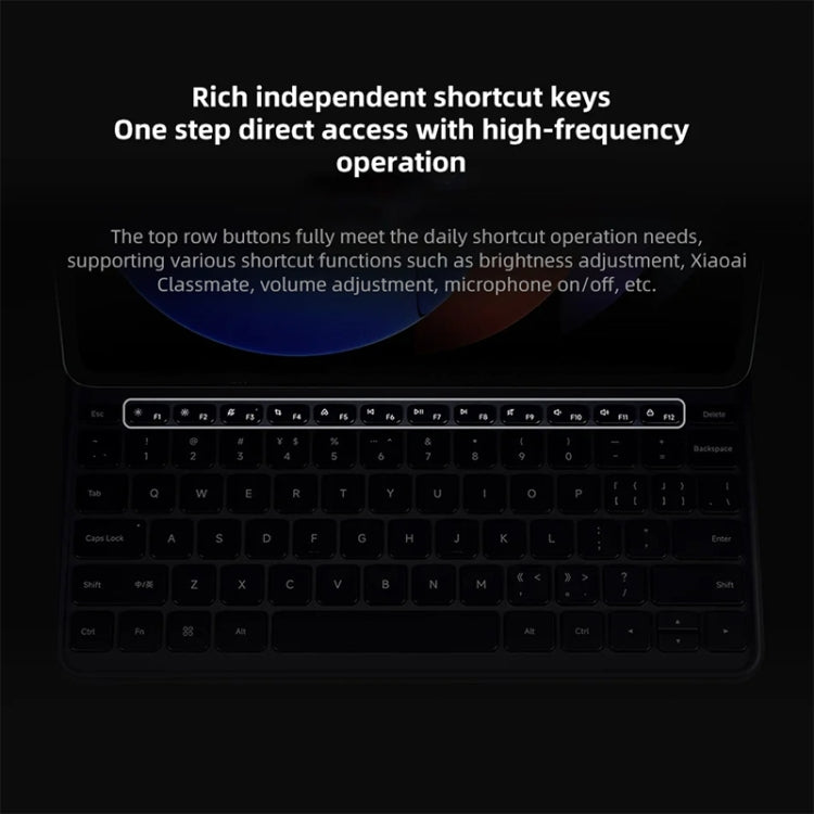 Original For Xiaomi Pad 6S Pro Keyboard Protective Leather Case (Black) - Others Keyboard by Xiaomi | Online Shopping UK | buy2fix