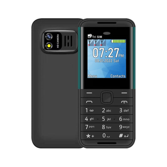 SERVO BM5310 Mini Mobile Phone, English Key, 1.33 inch, MTK6261D, 21 Keys, Support Bluetooth, FM, Magic Sound, Auto Call Record, GSM, Triple SIM (Black+green) - SERVO by SERVO | Online Shopping UK | buy2fix