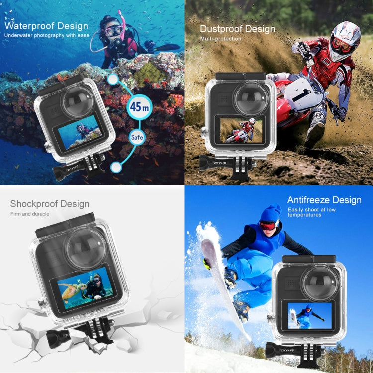 PULUZ 45m Underwater Waterproof Housing Diving Case for GoPro MAX, with Buckle Basic Mount & Screw - Waterproof Cases by PULUZ | Online Shopping UK | buy2fix