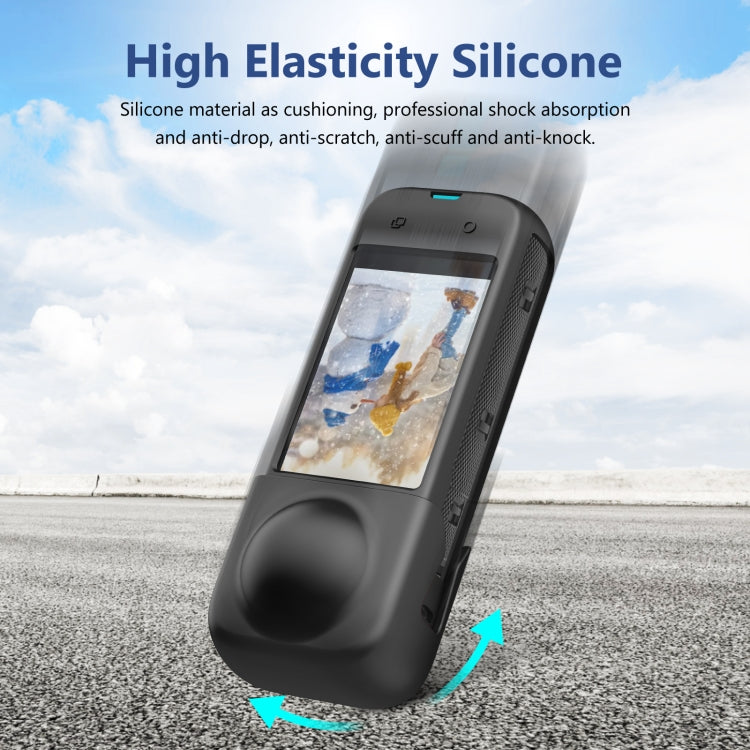 For Insta360 X4 PULUZ Full Body Dust-proof Silicone Protective Case (Black) - Case & Bags by PULUZ | Online Shopping UK | buy2fix