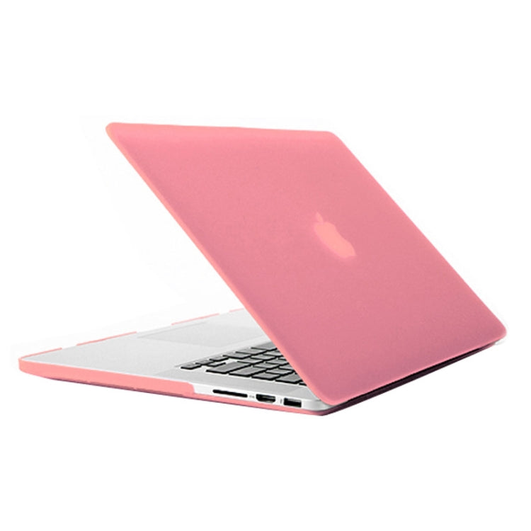 Frosted Hard Protective Case for Macbook Pro Retina 15.4 inch  A1398(Pink) - MacBook Pro Cases by buy2fix | Online Shopping UK | buy2fix