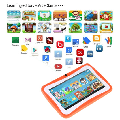M755 Kids Education Tablet PC, 7.0 inch, 1GB+16GB, Android 5.1 Allwinner A33 Quad Core up to 1.3GHz, 360 Degree Menu Rotation, WiFi(Orange) -  by buy2fix | Online Shopping UK | buy2fix