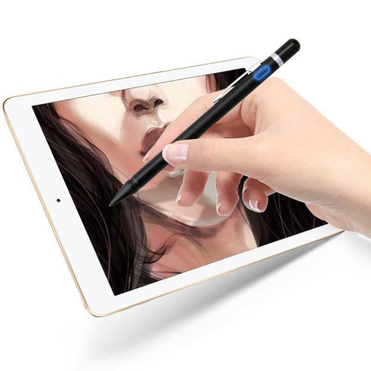 1.5-2.3mm Rechargeable Capacitive Touch Screen Active Stylus Pen(Black) - Stylus Pen by buy2fix | Online Shopping UK | buy2fix