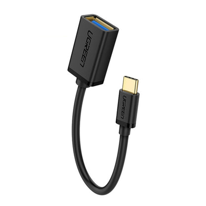 UGREEN 13cm USB 3.0 Female to USB-C / Type-C Male OTG Converter Adapter Cable (Black) - OTG Adapter by UGREEN | Online Shopping UK | buy2fix