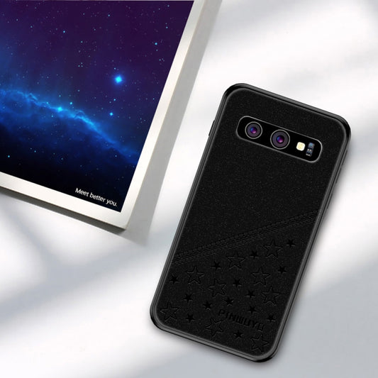 PINWUYO Full Coverage Waterproof Shockproof PC+TPU+PU Case for Galaxy S10 (Black) - Galaxy Phone Cases by PINWUYO | Online Shopping UK | buy2fix