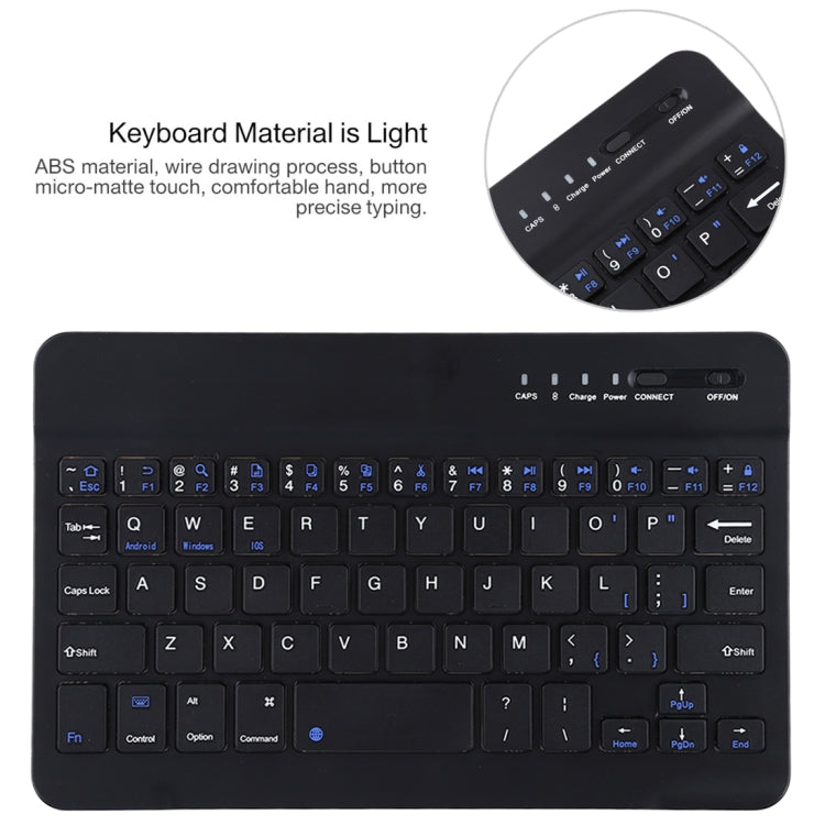 Ultra-thin Detachable Magnetic Bluetooth Keyboard Leather Tablet Case for Galaxy Tab A 8.0 2019 P200 / P205, with Holder(Black) - Samsung Keyboard by buy2fix | Online Shopping UK | buy2fix