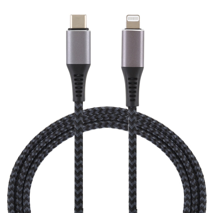 1m USB-C / Type-C to 8 Pin Nylon Braided Data Sync Fast Charging Cable - MFI Cable by buy2fix | Online Shopping UK | buy2fix