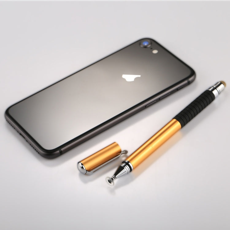 Universal 2 in 1 Multifunction Round Thin Tip Capacitive Touch Screen Stylus Pen, For iPhone, iPad, Samsung, and Other Capacitive Touch Screen Smartphones or Tablet PC(Gold) - Stylus Pen by buy2fix | Online Shopping UK | buy2fix