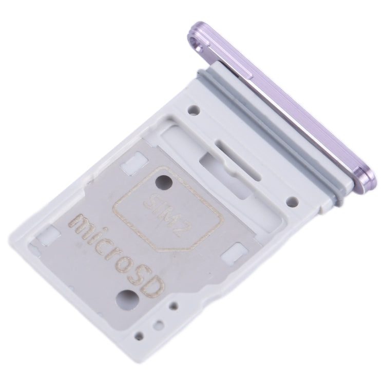 For Samsung Galaxy A55 SM-A556B Original SIM Card Tray + SIM / Micro SD Card Tray (Purple) - Card Socket by buy2fix | Online Shopping UK | buy2fix