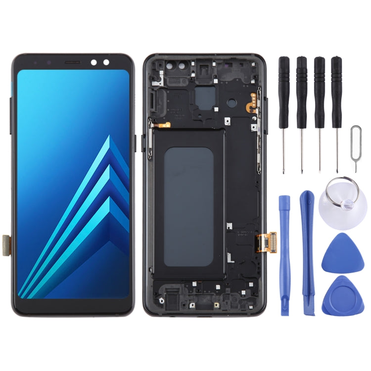 For Samsung Galaxy A8 2018 / A5 2018 SM-A530 Original LCD Screen Digitizer Full Assembly with Frame (Black) - LCD Screen by buy2fix | Online Shopping UK | buy2fix