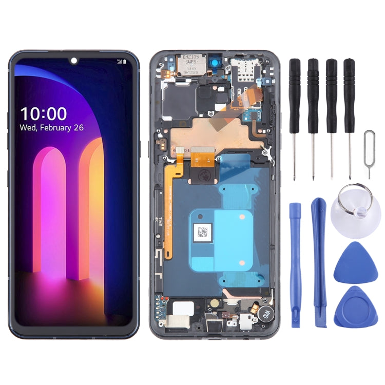 For LG V60 ThinQ US Version Original LCD Screen Digitizer Full Assembly with Frame (Black) - For LG by buy2fix | Online Shopping UK | buy2fix