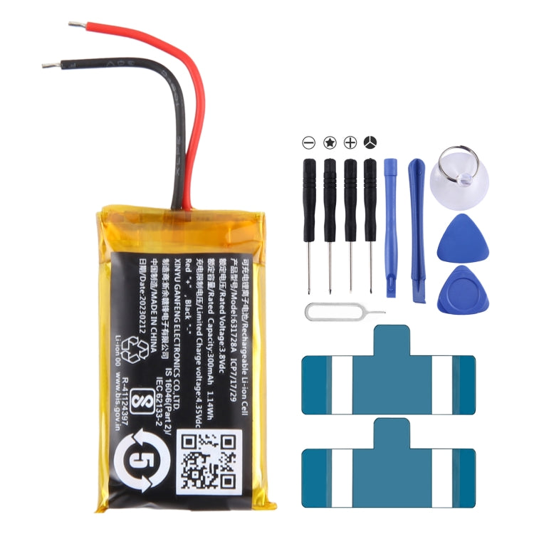 3.8V 300mAh 631728A Battery Replacement, Two Wire Welding - Others by buy2fix | Online Shopping UK | buy2fix