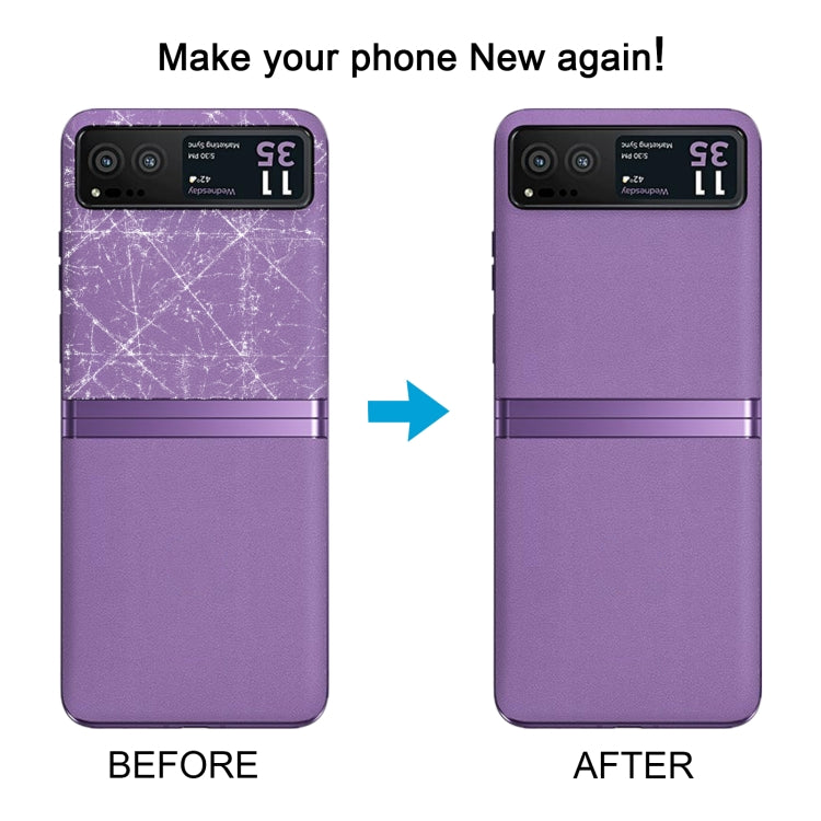 For Motorola Razr 40 Original Upper Part Battery Back Cover (Purple) - Back Cover by buy2fix | Online Shopping UK | buy2fix