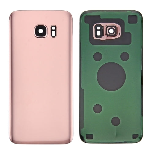 For Samsung Galaxy S7 SM-G930F Battery Back Cover with Camera Lens Cover(Rose Gold) - Galaxy S Series Parts by buy2fix | Online Shopping UK | buy2fix