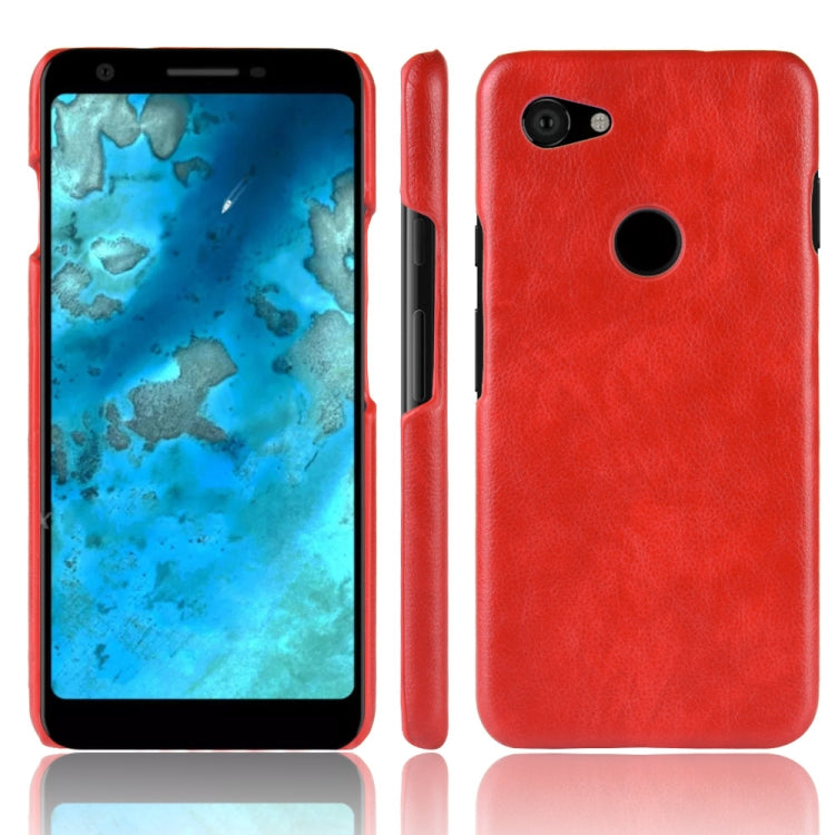 Shockproof Litchi Texture PC + PU Case for Google Pixel 3a XL(Red) - Google Cases by buy2fix | Online Shopping UK | buy2fix