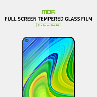 For Xiaomi RedMi 10X 4G MOFI 9H 2.5D Full Screen Tempered Glass Film(Black) -  by MOFI | Online Shopping UK | buy2fix