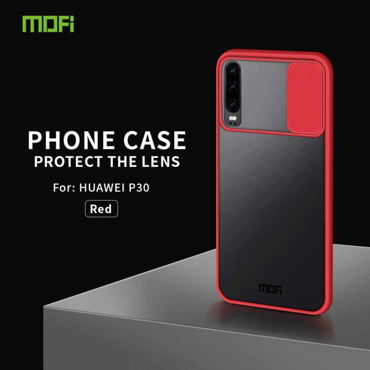 For Huawei P30 MOFI Xing Dun Series PC + TPU Anti-peep Waterproof And Anti-drop All-inclusive Protective Shell, Translucent Frosted(Red) - Huawei Cases by MOFI | Online Shopping UK | buy2fix