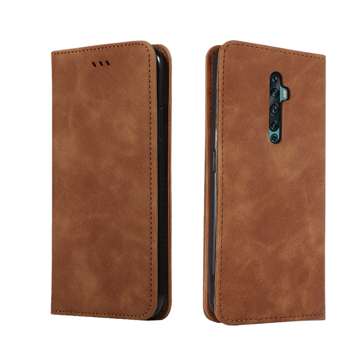 For OPPO Reno 2Z & Reno 2F Retro Skin Feel Business Magnetic Horizontal Flip Leather Case(Brown) - OPPO Cases by buy2fix | Online Shopping UK | buy2fix