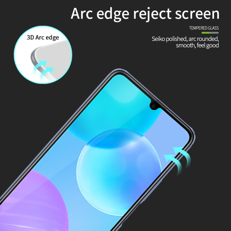 For Huawei Enjoy20 Pro/Honor30 Lite MOFI 9H 3D Explosion-proof Curved Screen Tempered Glass Film(Black) - Huawei Tempered Glass by MOFI | Online Shopping UK | buy2fix