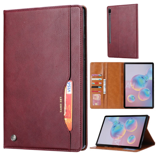 For Samsung Galaxy Tab S7 Plus / T970 / T975 / T976 Knead Skin Texture Horizontal Flip Leather Case with Photo Frame & Holder & Card Slots & Wallet(Wine Red) - Other Galaxy Tab PC by buy2fix | Online Shopping UK | buy2fix