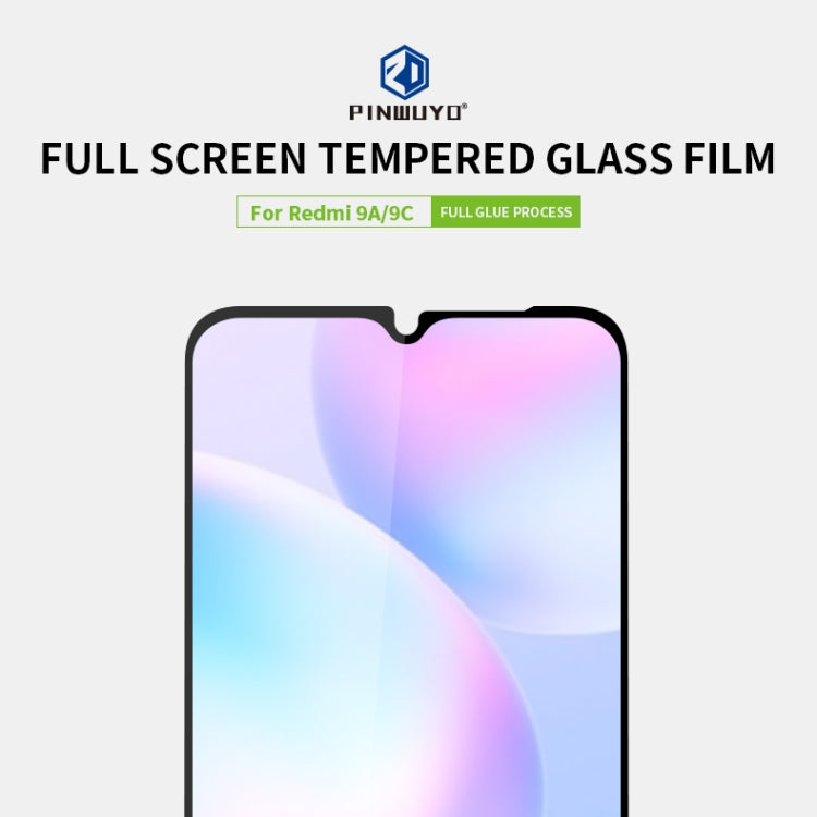 For Xiaomi Redmi 9A/9C PINWUYO 9H 2.5D Full Screen Tempered Glass Film(Black) -  by PINWUYO | Online Shopping UK | buy2fix