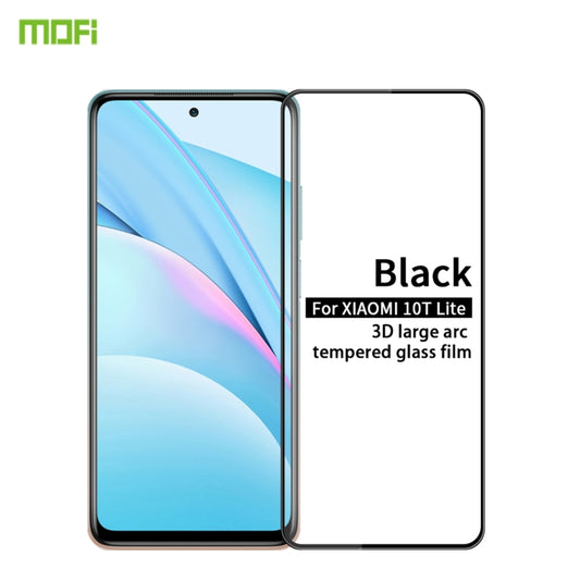 For Xiaomi Mi 10T Lite MOFI 9H 3D Explosion-proof Curved Screen Tempered Glass Film(Black) -  by MOFI | Online Shopping UK | buy2fix