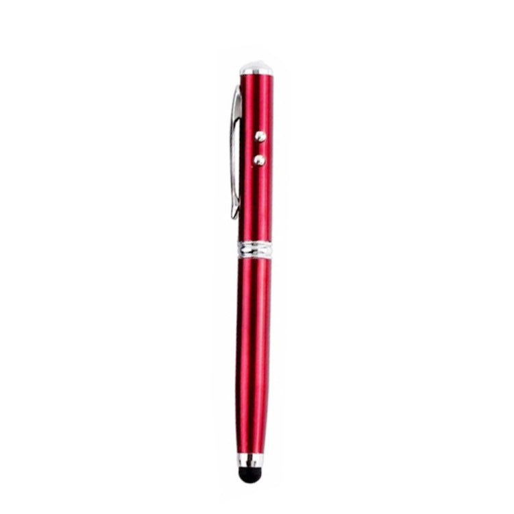 At-15 3 in 1 Mobile Phone Tablet Universal Handwriting Touch Screen with Red Laser & LED Light Function(Red) - Stylus Pen by buy2fix | Online Shopping UK | buy2fix