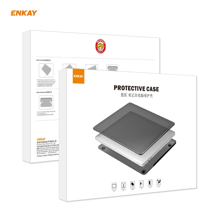 ENKAY 3 in 1 Crystal Laptop Protective Case + EU Version TPU Keyboard Film + Anti-dust Plugs Set for MacBook Pro 13.3 inch A1706 / A1989 / A2159 (with Touch Bar)(Orange) - MacBook Pro Cases by ENKAY | Online Shopping UK | buy2fix