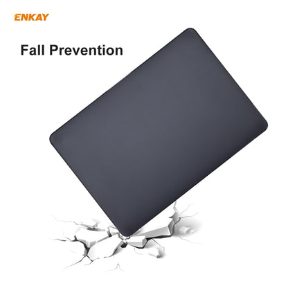 ENKAY 3 in 1 Matte Laptop Protective Case + US Version TPU Keyboard Film + Anti-dust Plugs Set for MacBook Pro 13.3 inch A1706 / A1989 / A2159 (with Touch Bar)(Green) - MacBook Pro Cases by ENKAY | Online Shopping UK | buy2fix