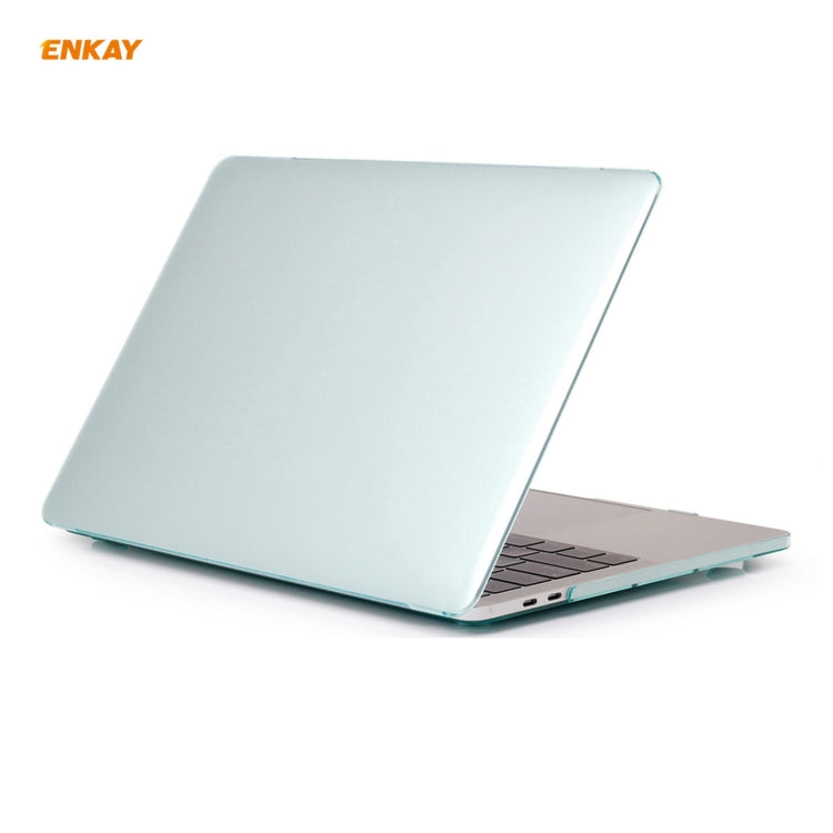 ENKAY 3 in 1 Crystal Laptop Protective Case + US Version TPU Keyboard Film + Anti-dust Plugs Set for MacBook Pro 13.3 inch A1706 / A1989 / A2159 (with Touch Bar)(Green) - MacBook Pro Cases by ENKAY | Online Shopping UK | buy2fix