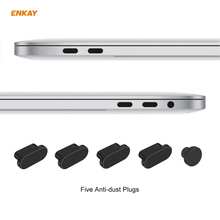 ENKAY 3 in 1 Matte Laptop Protective Case + EU Version TPU Keyboard Film + Anti-dust Plugs Set for MacBook Pro 13.3 inch A1708 (without Touch Bar)(Black) - MacBook Pro Cases by ENKAY | Online Shopping UK | buy2fix