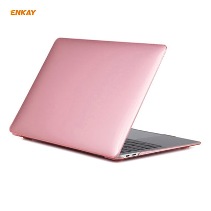 For MacBook Air 13.3 inch A2179 & A2337 2020 ENKAY 3 in 1 Crystal Laptop Protective Case + EU Version TPU Keyboard Film + Anti-dust Plugs Set(Pink) - MacBook Air Cases by ENKAY | Online Shopping UK | buy2fix