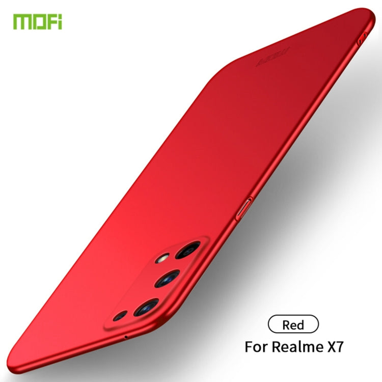 For OPPO Realme X7 MOFI Frosted PC Ultra-thin Hard Case(Red) - Realme Cases by MOFI | Online Shopping UK | buy2fix