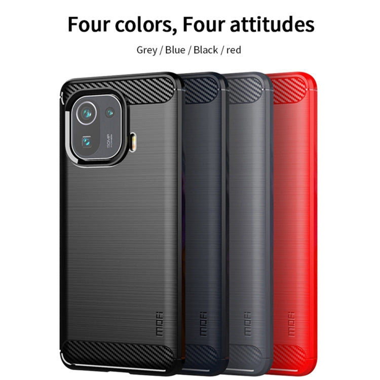 For Xiaomi Mi 11 Pro MOFI Gentleness Series Brushed Texture Carbon Fiber Soft TPU Case(Black) - Xiaomi Cases by MOFI | Online Shopping UK | buy2fix