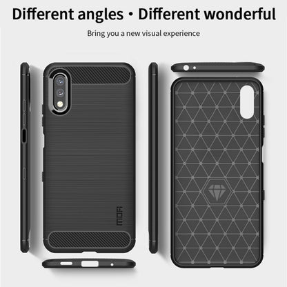 For Sony Xperia ACE ll MOFI Gentleness Series Brushed Texture Carbon Fiber Soft TPU Case(Gray) - Sony Cases by MOFI | Online Shopping UK | buy2fix